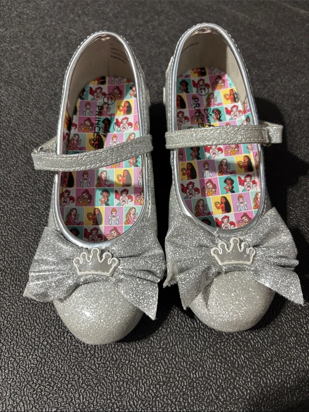 Disney Silver Glitter Toddler Dress Shoes